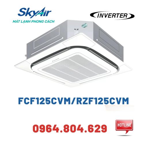 Điều Hòa Âm Trần Cassette Daikin Inverter 1 Chiều 42.700BTU (FCF125CVM/RZF125CVM) - Hiệu Suất Tiết Kiệm và Tiện Nghi Hoàn Hảo